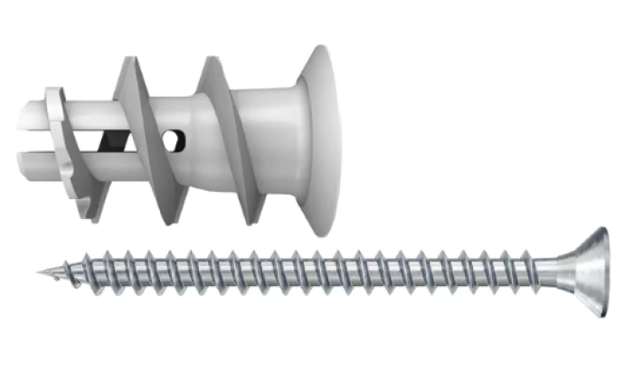 fischer Gipskartondübel GK S mit Schraube,50 Stück, 52390