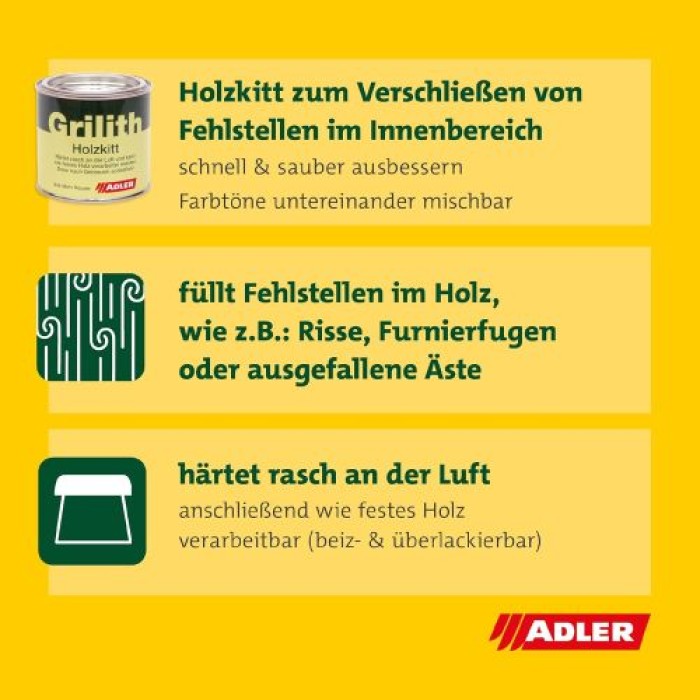 ADLER Grilith Holzkitt, Natur, 100 ml, 5097218