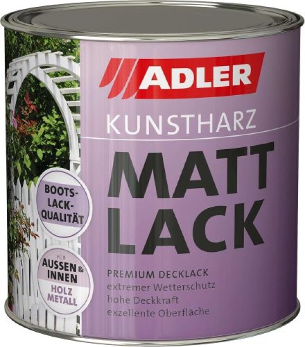 ADLER Kunstharz Mattlack, RAL3020 Verkehrsrot, 375 ml, 452400302037