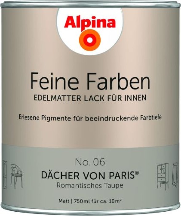 Alpina Feine Farben Lack, Dächer von Paris, 750ml, 984090