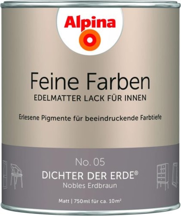 Alpina Feine Farben Lack, Dichter der Erde, 750ml, 984088