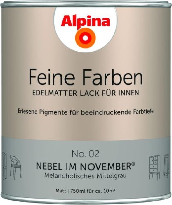 Alpina Feine Farben Lack, Nebel im November, 750ml, 984084