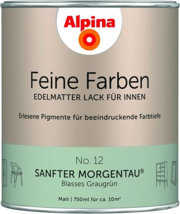 Alpina Feine Farben Lack, Sanfter Morgentau, 750ml, 984096