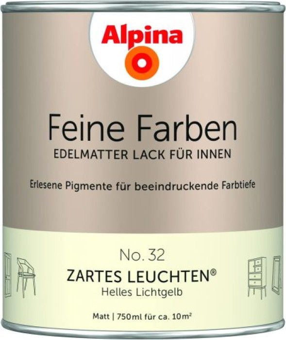 Alpina Feine Farben Lack, Zartes Leuchten, 750ml, 984115