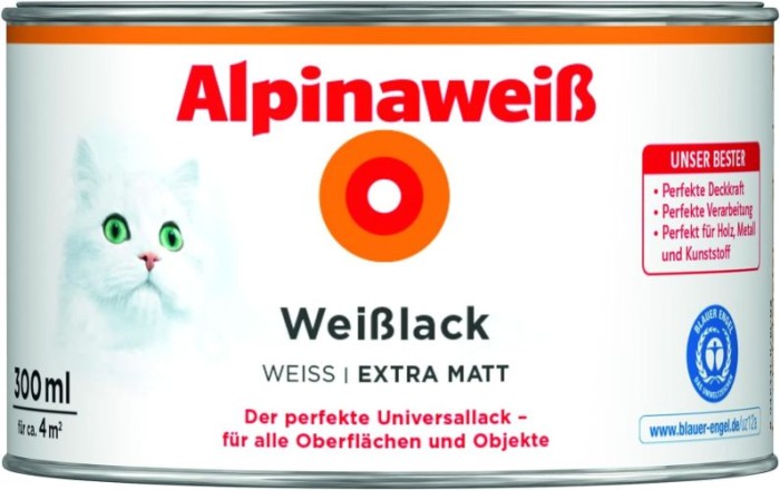 Alpinaweiß Weißlack matt 300 ml, 891866