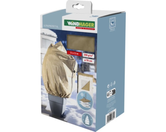 Windhager Winter-Vlieshaube Ultraprotect XL, 1.1 x 1.1 m, 07660