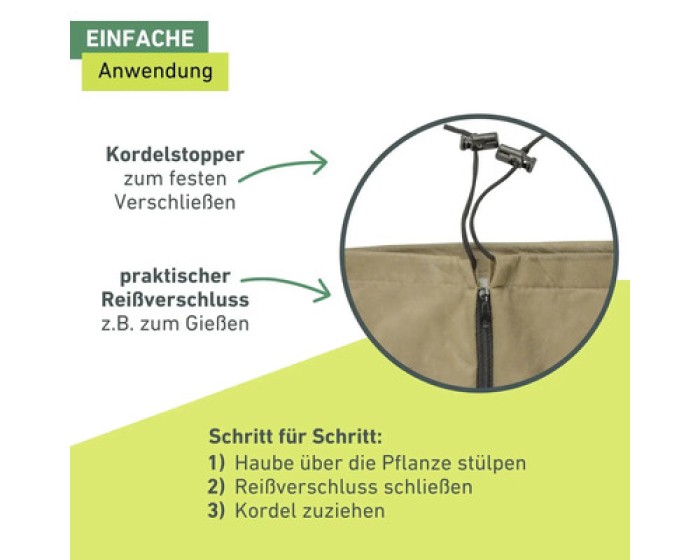 Windhager Winter-Vlieshaube Ultraprotect XL, 1.1 x 1.1 m, 07660