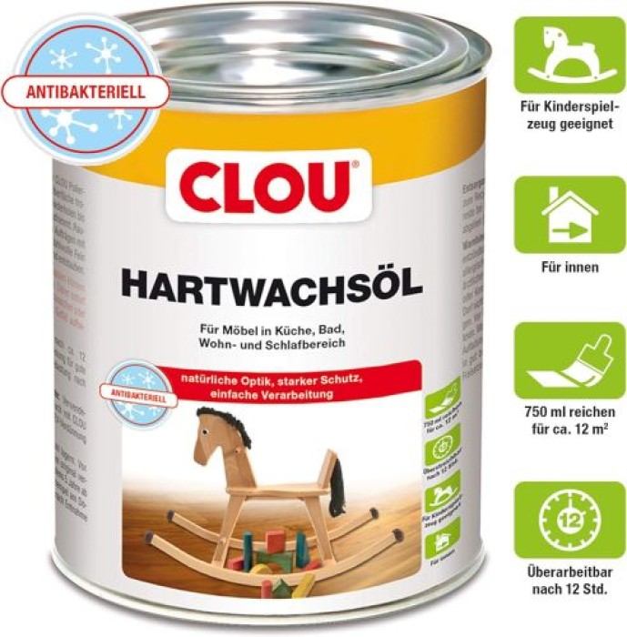 Clou Hartwachs-Öl antibakteriell, 0,75 L, 945346