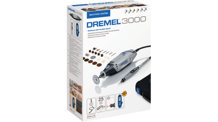 Dremel 3000 Multifunktionswerkzeug 130W, Set mit 25 Zubehörteilen F0133000JP