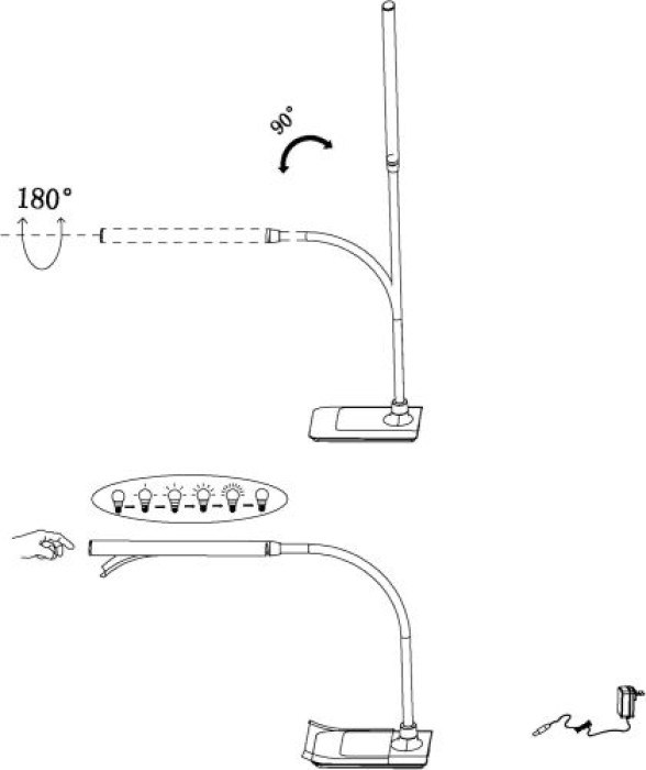 EGLO LED Tischlampe Laroa, Schwarz, 96438