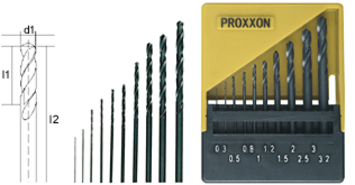 Proxxon Micromot HSS Metall-Spiralbohrer-Set 10teilig, 28874