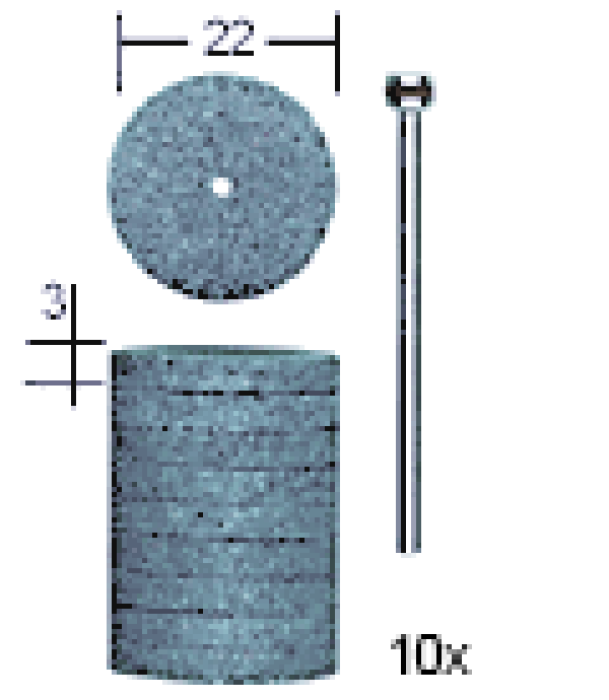 Proxxon Silizium-Carbid-Schleifscheiben 10 Stk., 22 mm, 28304