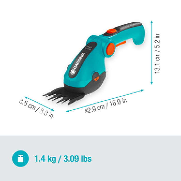 Gardena Akku-Gras- und Strauchschere ComfortCut Li, 9888-20