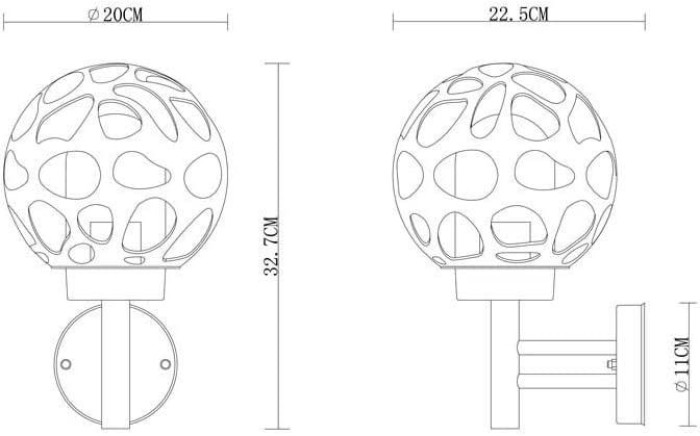 Globo Hilario Außenleuchte, anthrazit, Edelstahl, IP44, 31805