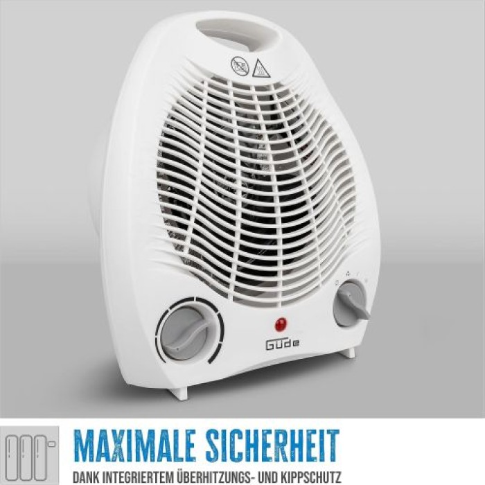 Güde Heizlüfter GH 2000, 2 Stufen (1000/2000 W), Ventilatorfunktion, Gebläseleistung 75 m³/h, 85175