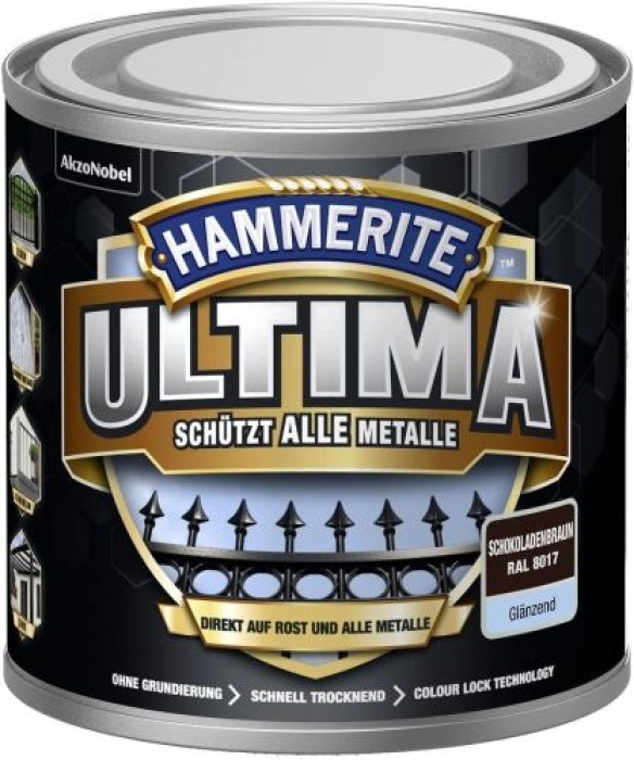 Hammerite Metallschutzlack Schokoladenbraun Ultima Glänzend, RAL8017, 250ml, 5379704