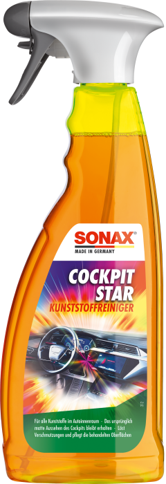 SONAX CockpitStar Cockpitreiniger reinigt und pflegt alle Kunststoffteile im Auto, 750 ml, 02494000