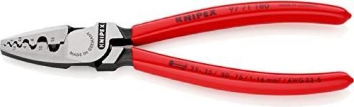 KNIPEX Crimpzange für Aderendhülsen, 180mm, 9771180