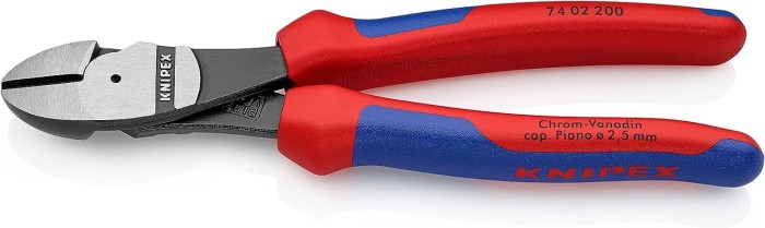 Knipex Kraft-Seitenschneider schwarz atramentiert,  200 mm, WKPT7402200