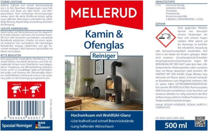 Mellerud Kamin & Ofenglas Reiniger 0,5 L, 2001000073