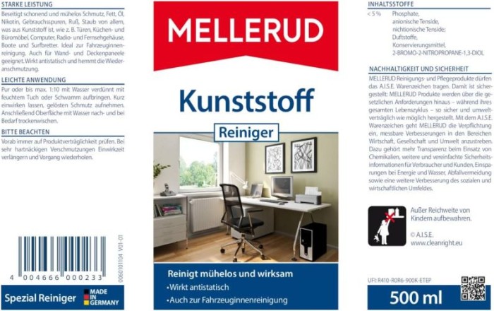 Mellerud Kunststoff Reiniger 0,5 L, 2001000233