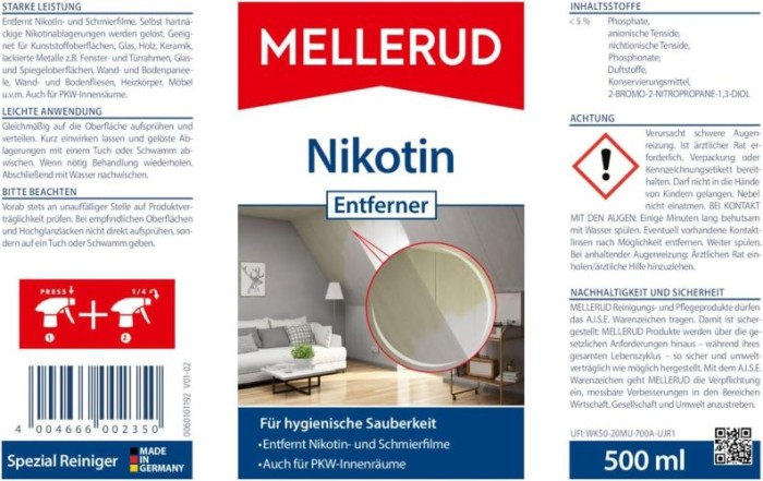 Mellerud Nikotin Entferner 0,5 L, 2001002350