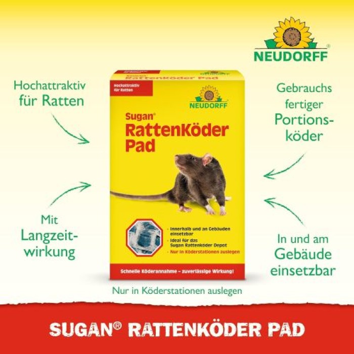 Neudorff - Sugan Ratten-Köder-Pad, 400 g, 03026