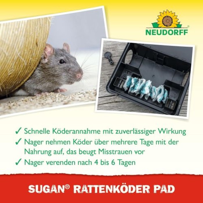 Neudorff - Sugan Ratten-Köder-Pad, 400 g, 03026