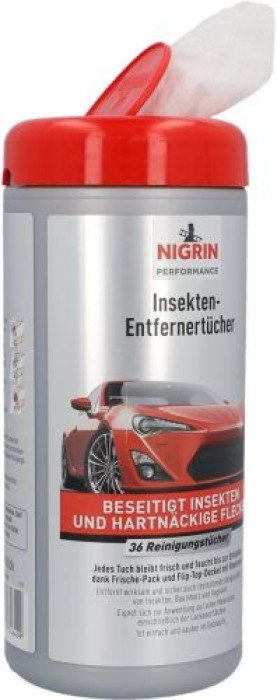 NIGRIN Performance Insekten-Entfernertücher, 36 Stück, 74649