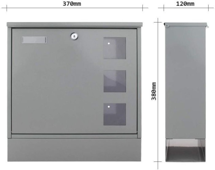 Rottner Briefkasten Postale, grau, T06049