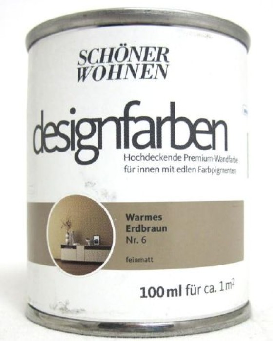 Schöner Wohnen Designfarbe Warmes Erdbraun Nr.6, 100 ml, 949101008557