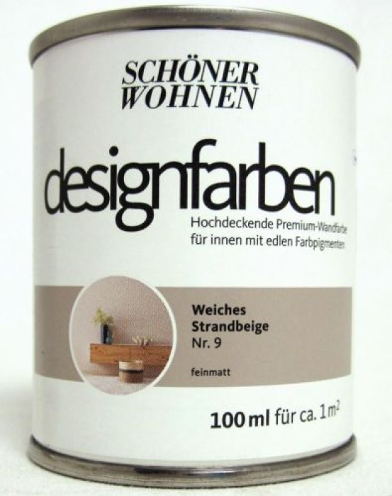 Schöner Wohnen Designfarbe Weiches Strandbeige Nr.9, 100 ml, 949101008542