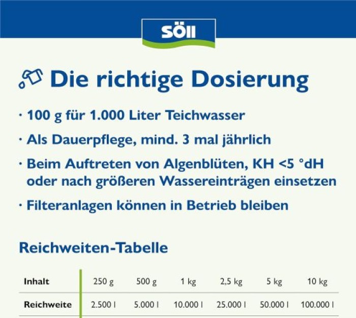 Söll TeichFit Grundpflegemittel, 250 g für 2.500 Liter, 81785