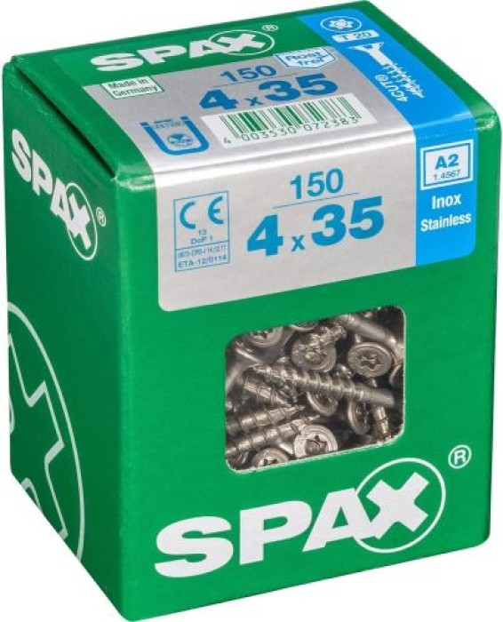 SPAX Edelstahlschraube 4x35 mm, 150Stück, 4197000400357