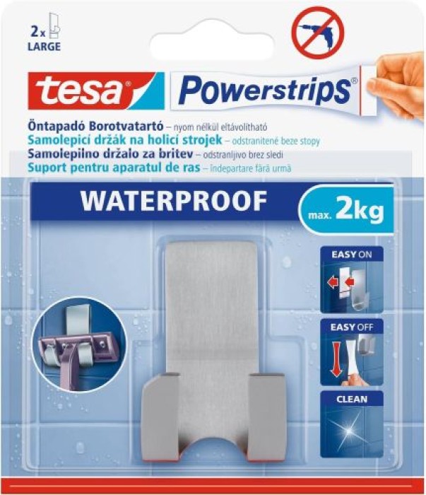 tesa Powerstrips Waterproof Rasiererhalter , 59709-00000-03