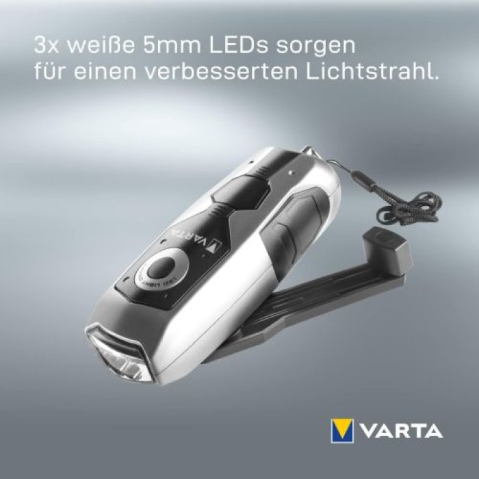 VARTA Handkurbel Dynamo Light wiederaufladbar, 17680101401