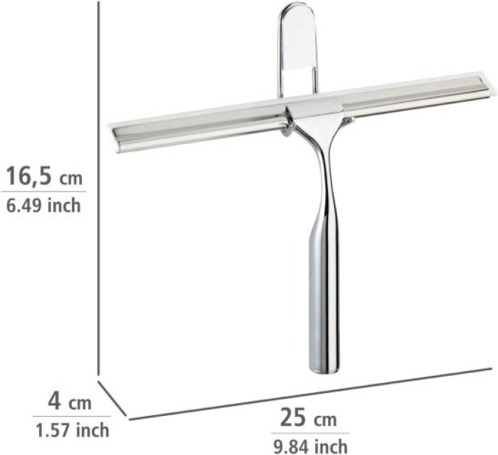 WENKO Bad- & Duschabzieher Classic, Stahl, 20641100