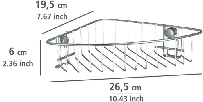 WENKO Eckablage Classic - Stahl, 20639100