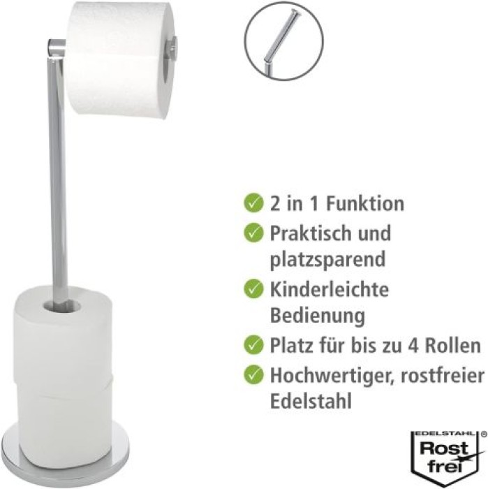 WENKO Stand Toilettenpapierhalter 2 in 1, 19637100