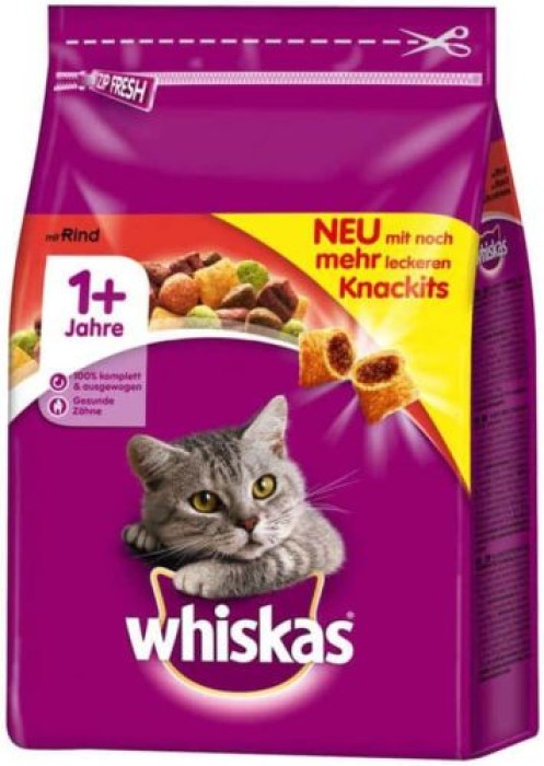 Whiskas Trockenfutter 1+, Rind, 3,8 kg, 326343