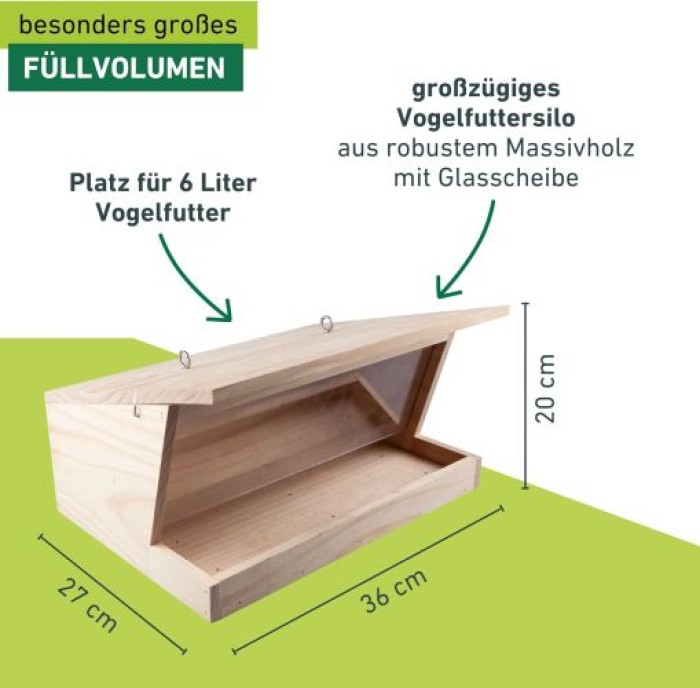 Windhager Vogelfuttersilo Pultdach XXL, 05364