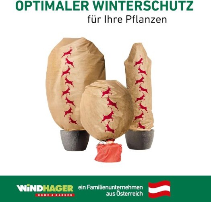 Windhager Winter-Deko-Vlieshaube Protect, Kälteschutz, 1,4 x 2m, Beige, 06886