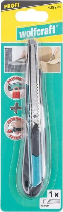 wolfcraft Profi-Dual-Sicherheitsmesser mit 9 mm Abbrechklinge, 4285000